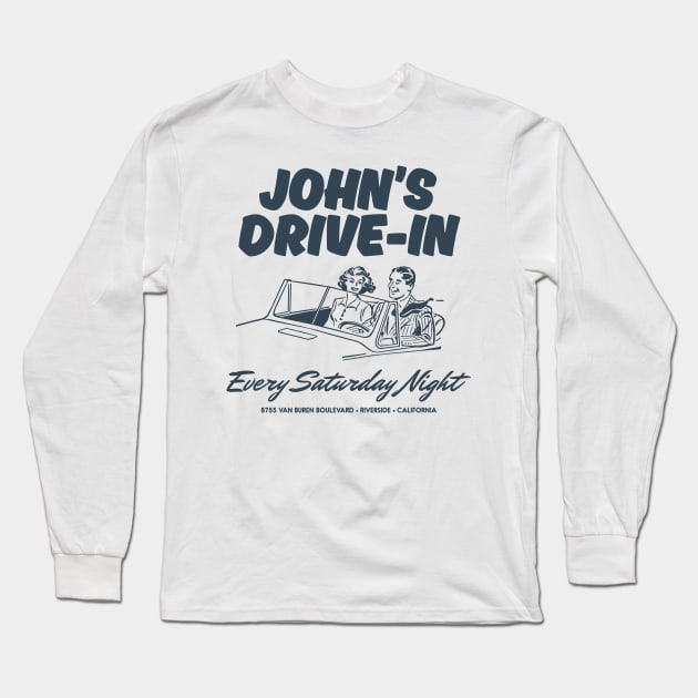 John's Drive In Long Sleeve T-Shirt by Good Time Retro